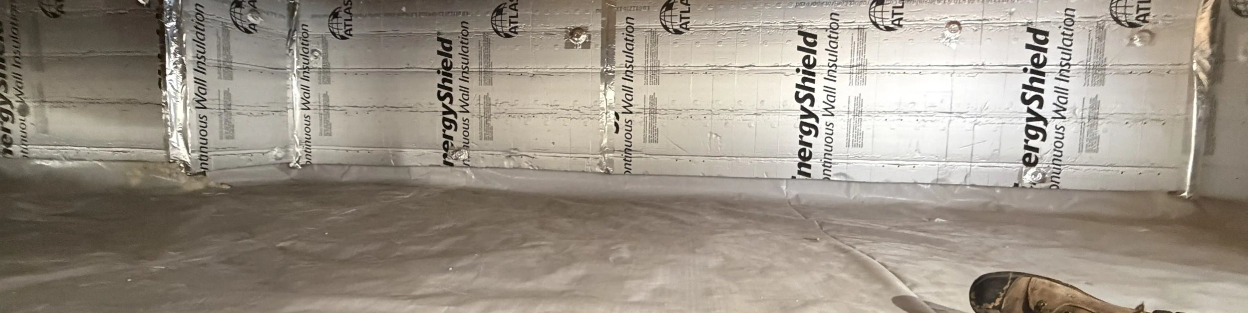 Freshly encapsulated crawl space in a Raleigh-area home